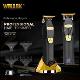 Hair Clippers New WMARK Cordless Hair Clipper NG-2032 2033 Five-speed Adjustable LCD Display Electric Hair Clipper YQ240122