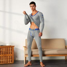 Men's Thermal Underwear 2024 Sexy Men Long Johns Set Comfy Cotton Thermo Suits T Shirt Leggings Pants SEOBEAN Mens Winter Warm Clothes