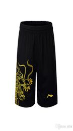 New Lining badminton shorts menwomen Chinese dragon pattern shorts table tennis shorts8237572