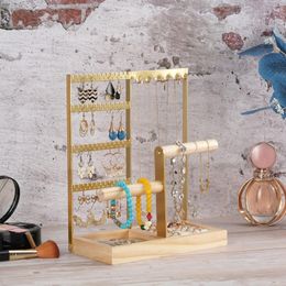 Display Hanging Jewelry Display Rack Tshaped Holder Earrings Organizer Jewelry Hooks Rectangle Stand for Bangle Watch Ear Stud Shop