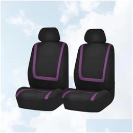 Car Seat Covers Ers 4 Pcs Er Thicken Wear Resistant Protector Mat Interior Accessory Purple Drop Delivery Automobiles Motorcycles Acce Dh2Tg