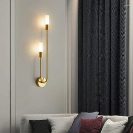 Wall Lamp Modern Style Long Sconces Led Applique Blue Light Black Bathroom Fixtures Korean Room Decor Exterior