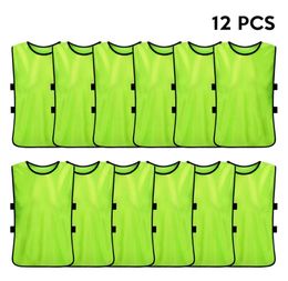 12 PCS Adults Soccer Team Sports Training Jerseys Quickdry Breathable Training Bib Vest Outdoor Sports Vest1408605