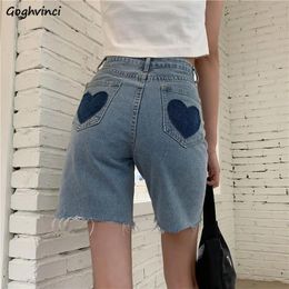 Skirts Women Denim Shorts Retro Designer Heart Slender Haruku Teenagers Hipster S5xl Hot Girls High Waist Females Popular Young Ins