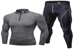 Men Autumn Spring Long Sleeve Clothing Set Running Sportswear Tight Quick Dry Bodybuilding Fitness Gym Men039s Tracksuits8698125