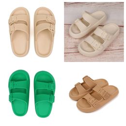 Summer leisure platform slippers, mens womens anti slip sandals leather super soft soled flat shoes outdoor beach slippers