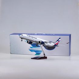 47CM 1/142 Scale Aeroplane Airbus A350 Aeroflot Russian Airlines Model W Light and Wheel Resin Plane For Collection Display Toys 240118