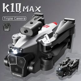 KXMG Drone K10 Max Mini HD Professional Camera Wide Angle Optical Flow Localization Four-way Obstacle Avoidance RC Quadcopter UAV