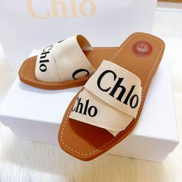 Woody Mule Flat sandale Designer Slide clog Luxury Sandal Womans Man shoe slip-on flip flop loafers tazz slipper summer beach platform Canvas wholesale casual shoes