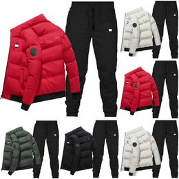 Tracksuit Designer Men Tracksuit Winter Men's New Stand-up Collar Thickened Warm Long Pants Cold Sportswear Suit 2024 Size S-3XL