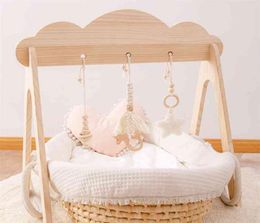 1pc Baby Play Gym Wood Bed Bell Clouds Crochet Star Pendant Teething Nursing Stroller Hanging Play Gym 012 Months Baby Rattle 2106788024