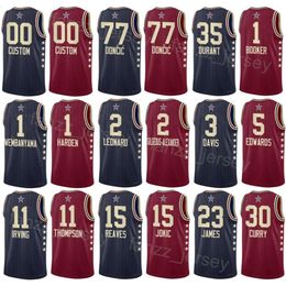 Printed Child Woman Man 2024 All-Star Jerseys Basketball Shirt Luka Doncic 77 Stephen Curry 30 Shai 2 LeBron James 23 Nikola 15 Kevin Durant 35 Davis 3 Klay Thompson 11