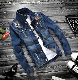 Luxury Mens Designer Jacket Coats Men Women Retro Blue Bomber Jackets Singlebreasted stand collar Slim Fit Tops Jean Outwear Chaq6532181