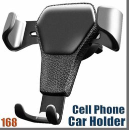 168D Gravity Car Holder For Phone in Car Air Vent Clip Mount No Magnetic Mobile Phone Holder Cell Stand Support For smartphones3146280