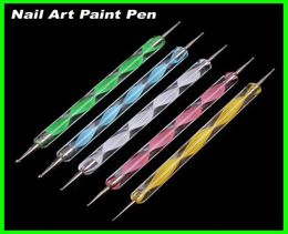 1000pcslot 200sets 5 pcs Nail Art Tool Steel Dotting Marbleizing Pen Nail Art Paint Pen Decoration Nail Art Manicure T7426439