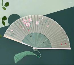 Decorative Figurines Hand Fan Folding Portable Dance Lovers Fans Chinese Wedding Gift Decoration For Friends Crafts