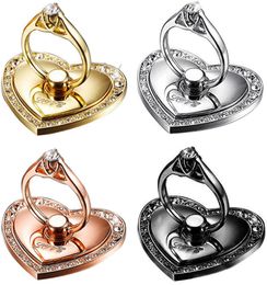 360 degree Metal Finger Ring Holder Clip Diamond Holders For iphone samsung Htc mobile phone pc8442334