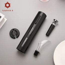XiaoGui Electric Wine Bottle Opener Battery Cork Reamer Tinfoil Knife Kitchen Tools American Family Set Sacacorchos Electrico 240122