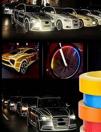 5m 1cm 2cm Car Stickers Reflective Tape Car Styling Wrapping Vinyl For Car body PVC 5 Colours Available2040723