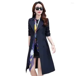 Women's Trench Coats Windbreaker Long British Style 2024 Spring And Autumn Coat Korean Temperament Ladies Knee-high Coa