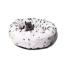 Fashion Brand Pet round Nest Schnauzer Corgi Mat Kennel Step Milk Nest Dog Bed Cat Nest Warm Nest Wholesale