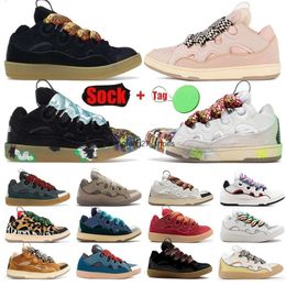 Designer Casual Shoes Leather 90s Lavin Curb Sneakers Pairs Lace-up Trainers Calfskin Rubber Nappa Platform Sole Mens Trainers Wome Walking Hiking Jogging Shoes