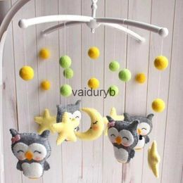 Mobiles# Crib Mobile Baby Rattle Toddler Toys Owl Handcrafted Crib Bells Newborn Felt Wind me Bed Hanging Charm Gift Kids Room Decorvaiduryb