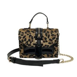 Leopard Crossbody Bags For Women with Zipper Decoration Ladies Handbags Purse Patent leather Small Shoulder Bag3149