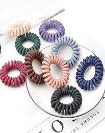 Hairbands Telephone Wire Hair Ties Elastic Rubber Bands Spiral Hair Rings Rope Ponytail Holder Scrunchies Hair Accessories 10 Colo3693703