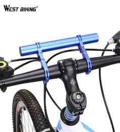 West Biking Bicycle Handlebar Extender 254318mm Cycling Frame Double Extension Mount Holder For Bike Light C1904130136178944713068