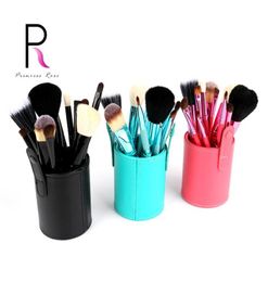 Princess Rose 12pcs Make Up Brush Set Makeup Brushes Kit Maquiagem Pincel Pinceaux Maquillage Leather Brush Holder5858505