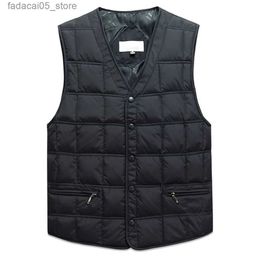 Men's Vests Duck Down Sleeveless Jacket For Men Winter Windbreaker Parka Warm Thick Vest Male Casual Outerwear Snow Waistcoat With Pockets Q240122