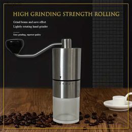 Coffee Makers 1pc Electric Mini Coffee Grinder Manual Blender Hand-crankedHousehold Small BeanPortable Freshly Ground YQ240122
