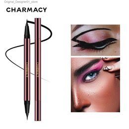 Eyeliner CHARMACY 2 In1 Double Colours Liquid Eyeliner Pencil Black Brown Waterproof Long-lasting Quick Dry Eyeliner Cosmetic Tools Q240122