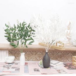 Decorative Flowers 50cm Artificial Willow Leaves Silk Fake Plant Wedding Backdrop Christmas Party Home Vase Outdoor Decoration DIY Xmas