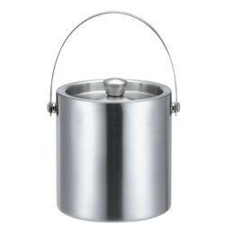 Stainless Steel Insulated Chilling Ice Bucket Wine Beer Cooler Champagne 240122