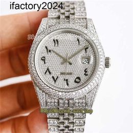 Ap Moissanite Mens Watches Automatic Vvs Silver Diamonds Pass Test Automatic Movement eternity Watches Latest products 126334 228396 228348 Arab Dial 3255 Ou