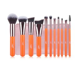 Msq 11pcs Makeup Brushes Set Rose Gold Aluminium Make Up Brush High Quality Synthetic Hair with Pu Leather Case Cosmetic2320194