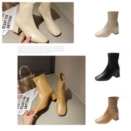 Women's Knee High Boots Sexy High Heels New Black Thigh High Booties Autumn Stiletto Leather Boots Women Shoes Size 36-40