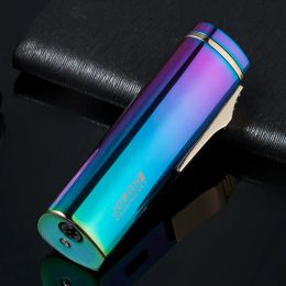 JOBON High quality windproof metal lighter jet torch Ignitor flaming triple fire gas lighter with gift box 11 LL