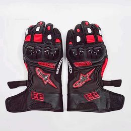 Aagv Gloves Agv Carbon Fibre Riding Gloves Summer Motorcycle Racing Leather Anti Drop Waterproof Comfortable for Men and Women in All Seasons X7ez