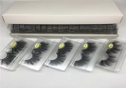 25mm 3D Mink Eyelashes 5D Mink Lashes Packing In Tray Label with Cover Eye Makeup Dramatic Long 25mm Faux Mink Lashes 10 Styles5150551