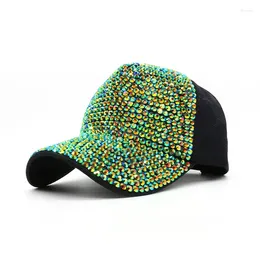 Ball Caps Doit Women Rhinestone Female Baseball Cap Men's Diamond Girls Snap Back Gorras Spring Summer Unisex Hip Hop Sun Hat