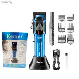 Hair Clippers Kemei Orignal KM-1763 Professional Hair USB Rechargeable High Quality Barber Hair Cutting Electric Clippers 10W YQ240122