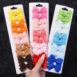 Hair Accessories 10Pcs/lot Bows Clip For Baby Girls Handmade Hairpin Boutique Barrettes Headwear Kids Wholesale