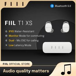Headphones FIIL T1XS English Version HiFi Earbuds Bluetooth 5.0 DualMic ENC Call Noise Cancellation Wireless Sports Bluetooth Headphones