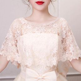 Scarves Fashionable Shawl Stunning Lace Wedding Elegant Bridal Shrug Chiffon Cape For Women Evening Party Wraps Boleros