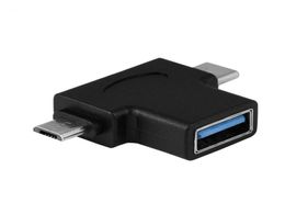 Mini 2 In 1 OTG Adapter Micro USB USB 31 TypeC Male to USB 30 Female OTG Converter Adapter4414134