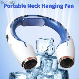 Electric Fans Xao MI Hanging Neck Fan Portable Air Conditioner USB 4000mAh Rechargeable Semiconductor Refrigeration Bladeless Neckband FansL240122