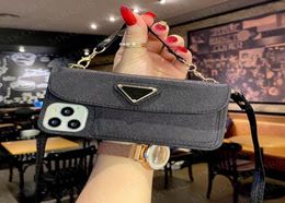 Luxury Envelope Card Pocket Phone Cases for IPhone 13 13pro 12 Pro Max 11 11pro X Xs XsMax Xr 8 7 Plus Leather Shoulder Strap Case2566425